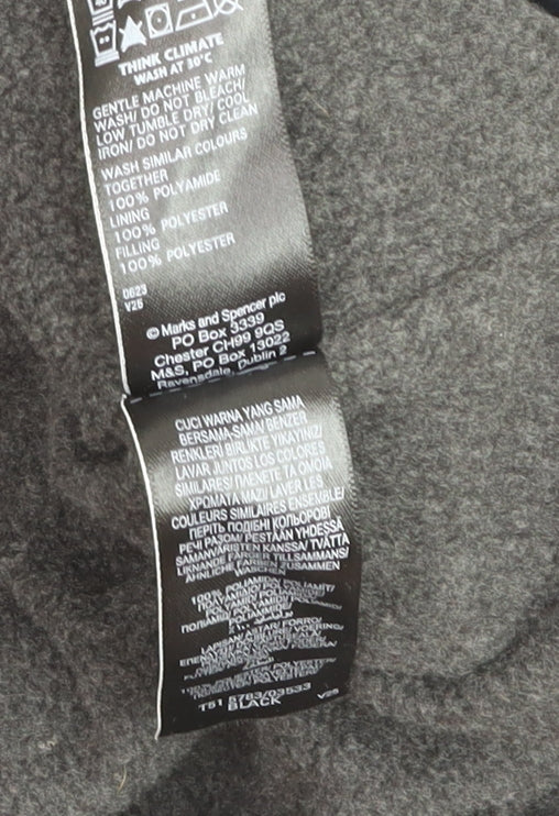 Marks and Spencer Women’s Black Long Hooded Puffer Coat Size 10
