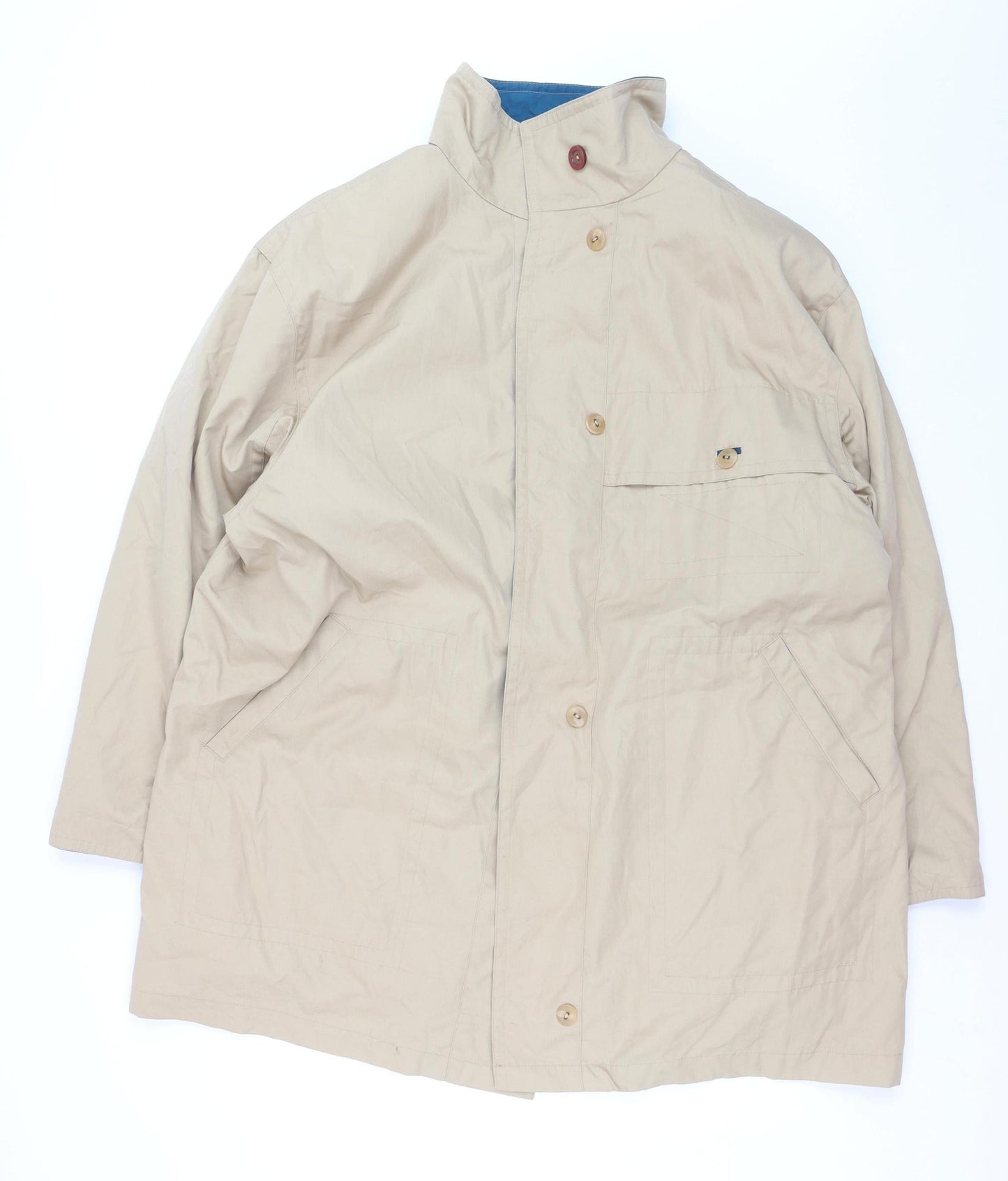 London Fog Women's Beige Mid-Length Rain Coat L Lightweight Classic