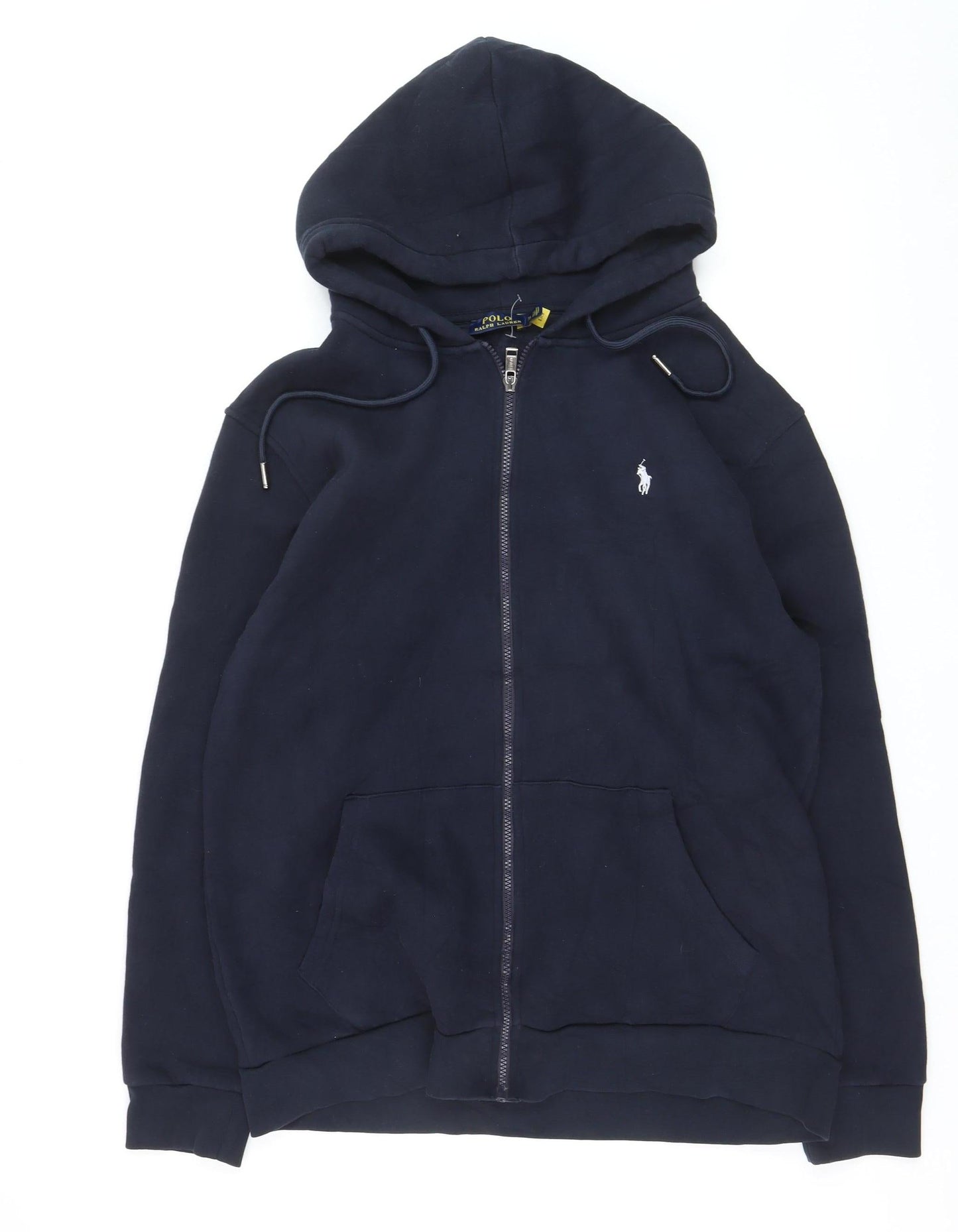 Ralph Lauren Men’s Navy Blue Full Zip Hoodie XL Cotton Fleece