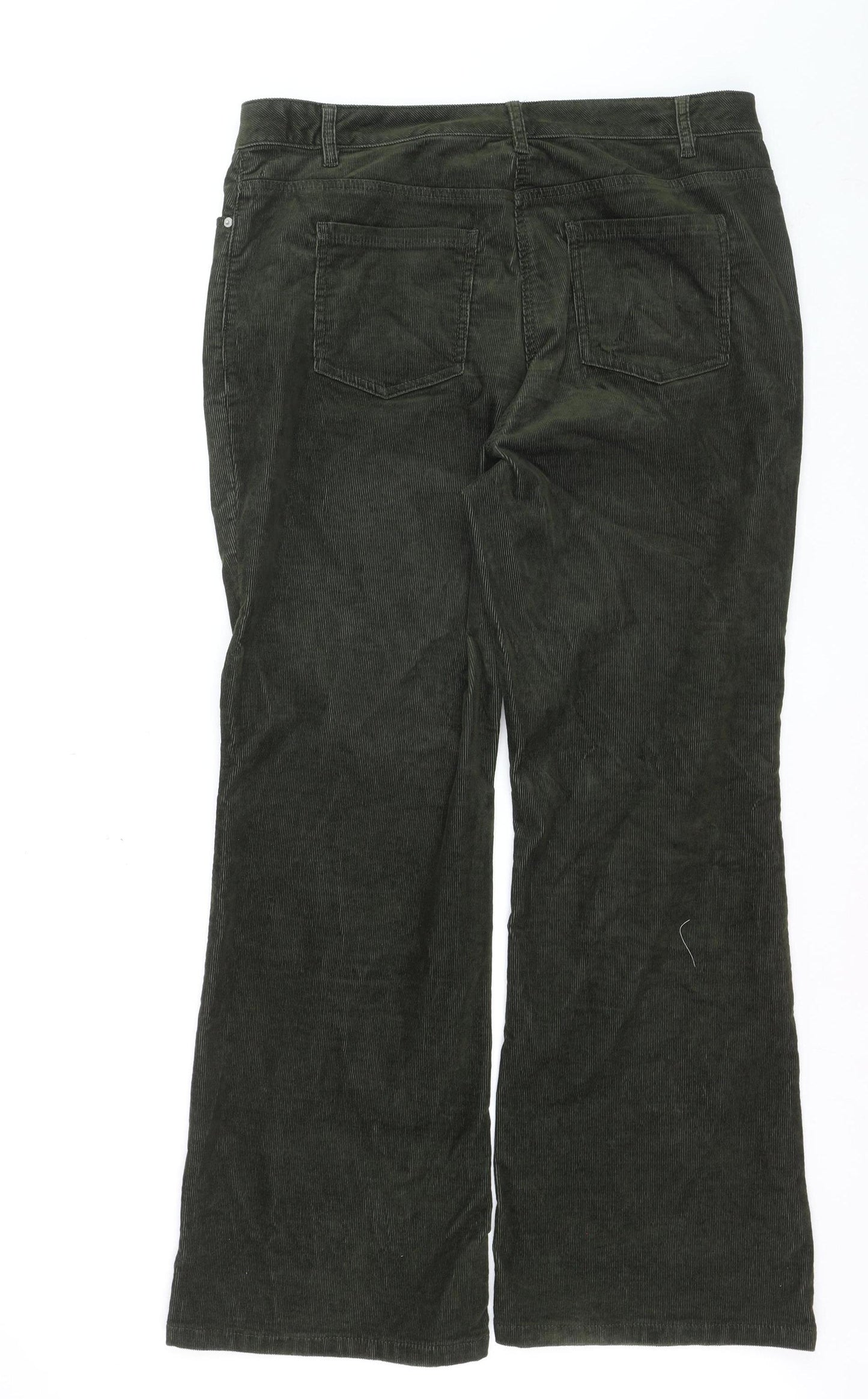 Next Men’s Green Corduroy Straight Trousers Size 16 Regular
