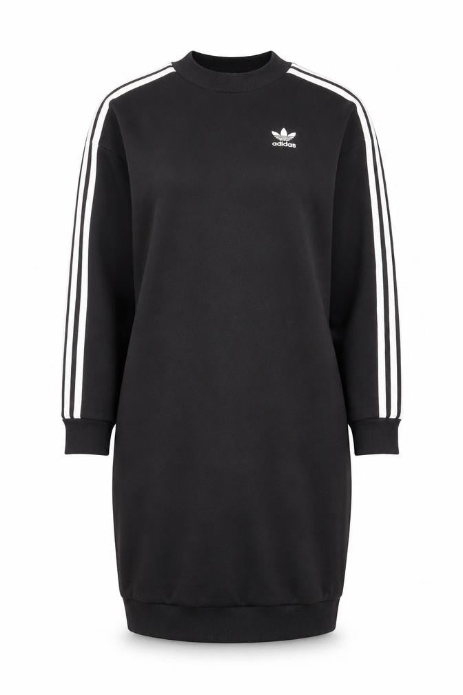 Adidas Womens Black Size 8 T-Shirt Dress Long Sleeve Casual