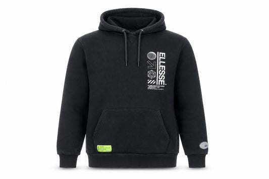 Ellesse Men's Black Pullover Hoodie M Regular Fit Graphic Logo