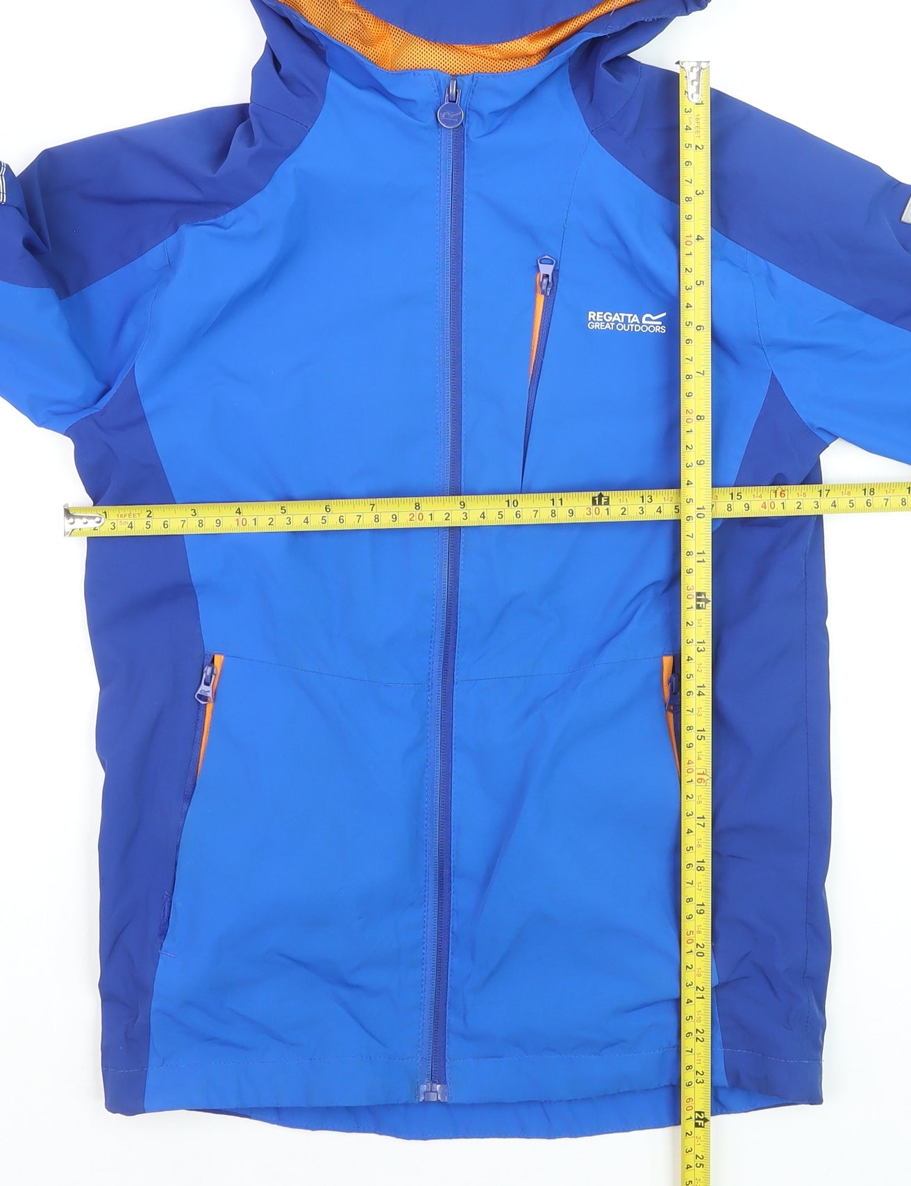 Regatta Boys Blue Waterproof Hooded Rain Coat Jacket 11-12 Years