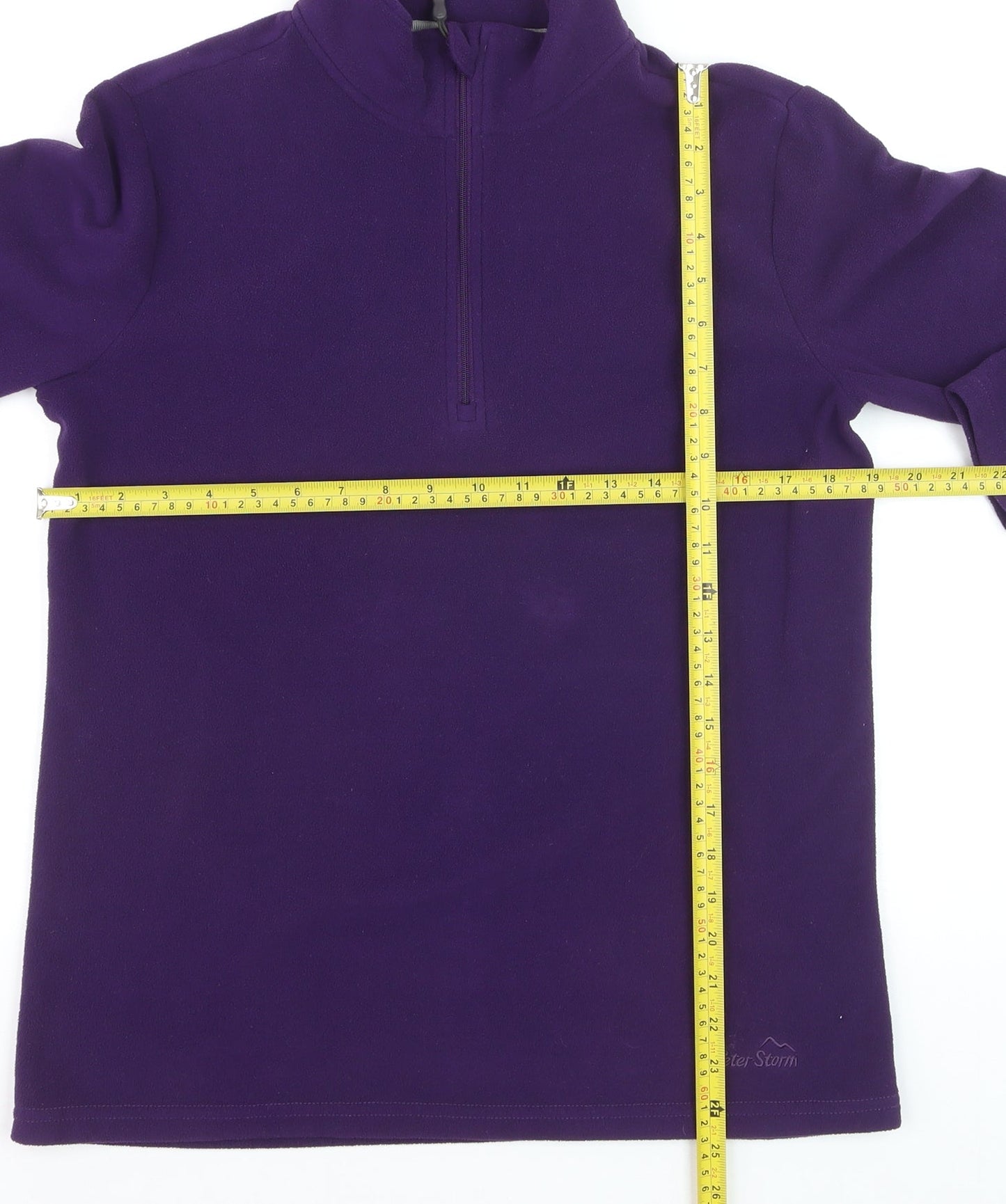 Peter Storm Women Purple Fleece 1/2 Zip Pullover Sweatshirt Size 14