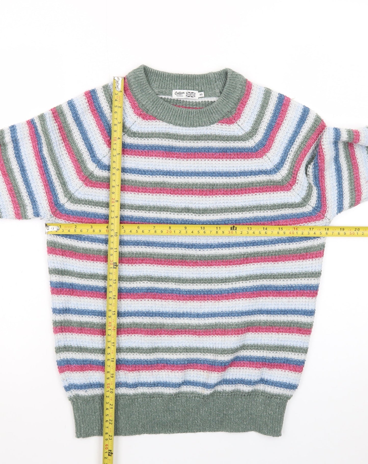 Cotton Traders Women’s Multicoloured Striped Knit Jumper XS