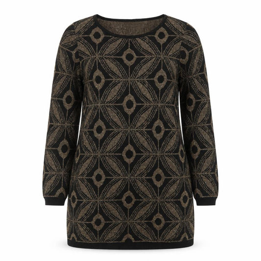 Marks & Spencer Women’s Black Petite 10 Metallic Knit Shift Dress