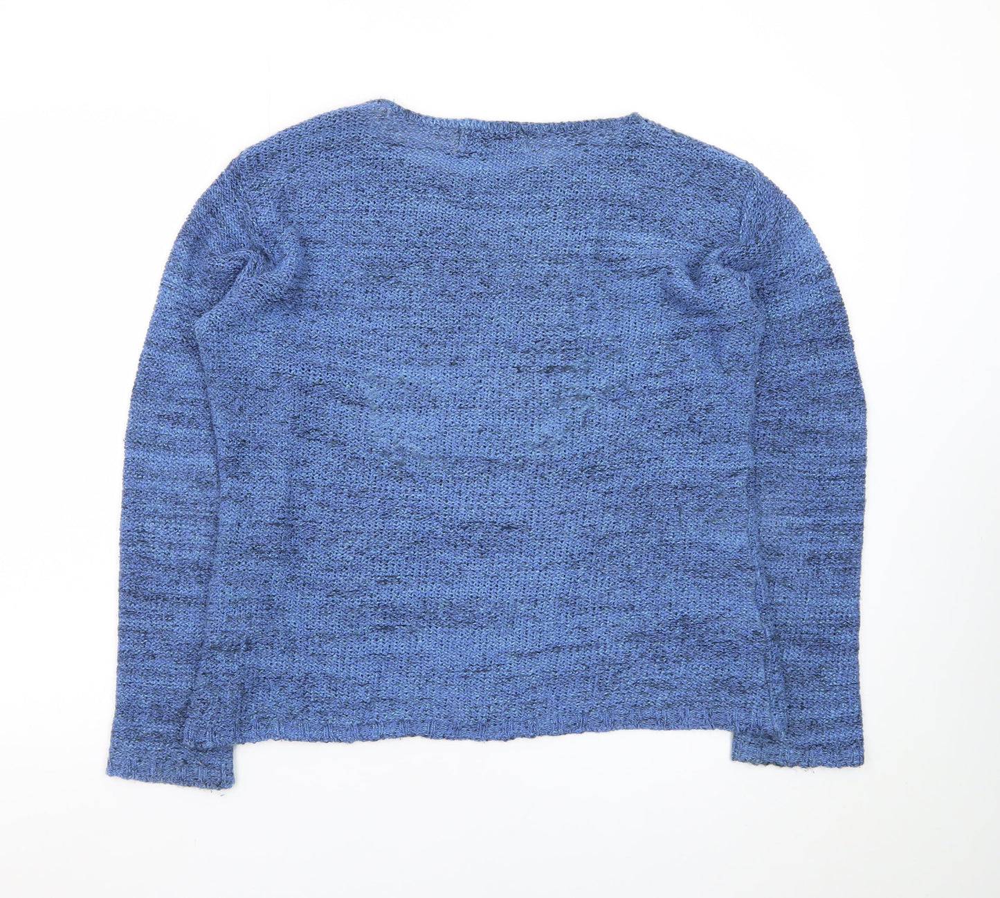Style by EWM Women's Blue Knit Pullover Jumper Size M 14-16