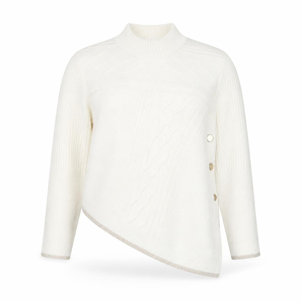 Marks & Spencer Women Ivory Cable-Knit Long Sleeve Jumper UK 16