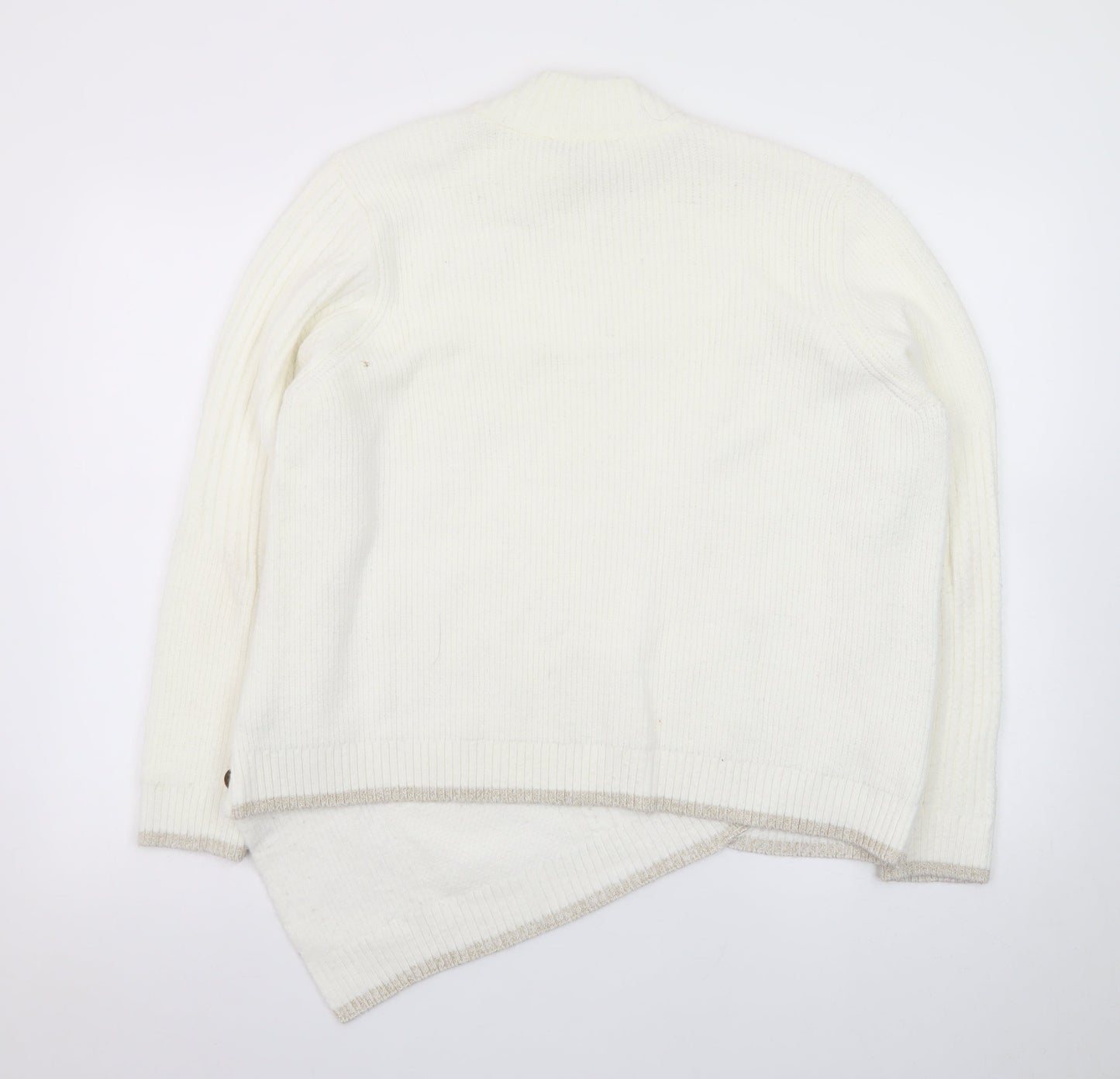 Marks and Spencer Women Ivory Cable-Knit Long Sleeve Jumper UK 16