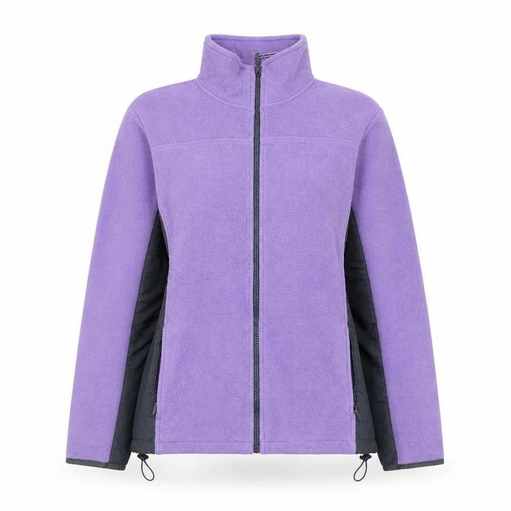 Athletic Works Women Purple Fleece Full Zip Jacket Size M