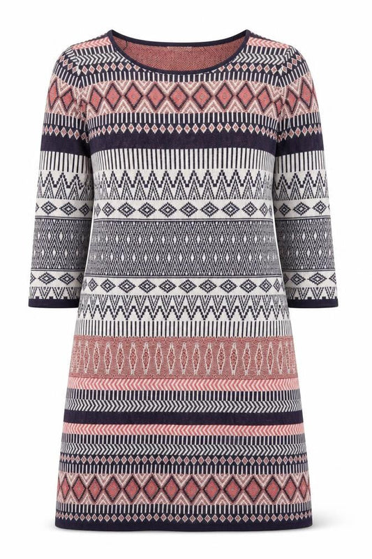 Monsoon Women’s Multicoloured Cotton Knit Shift Dress Size S