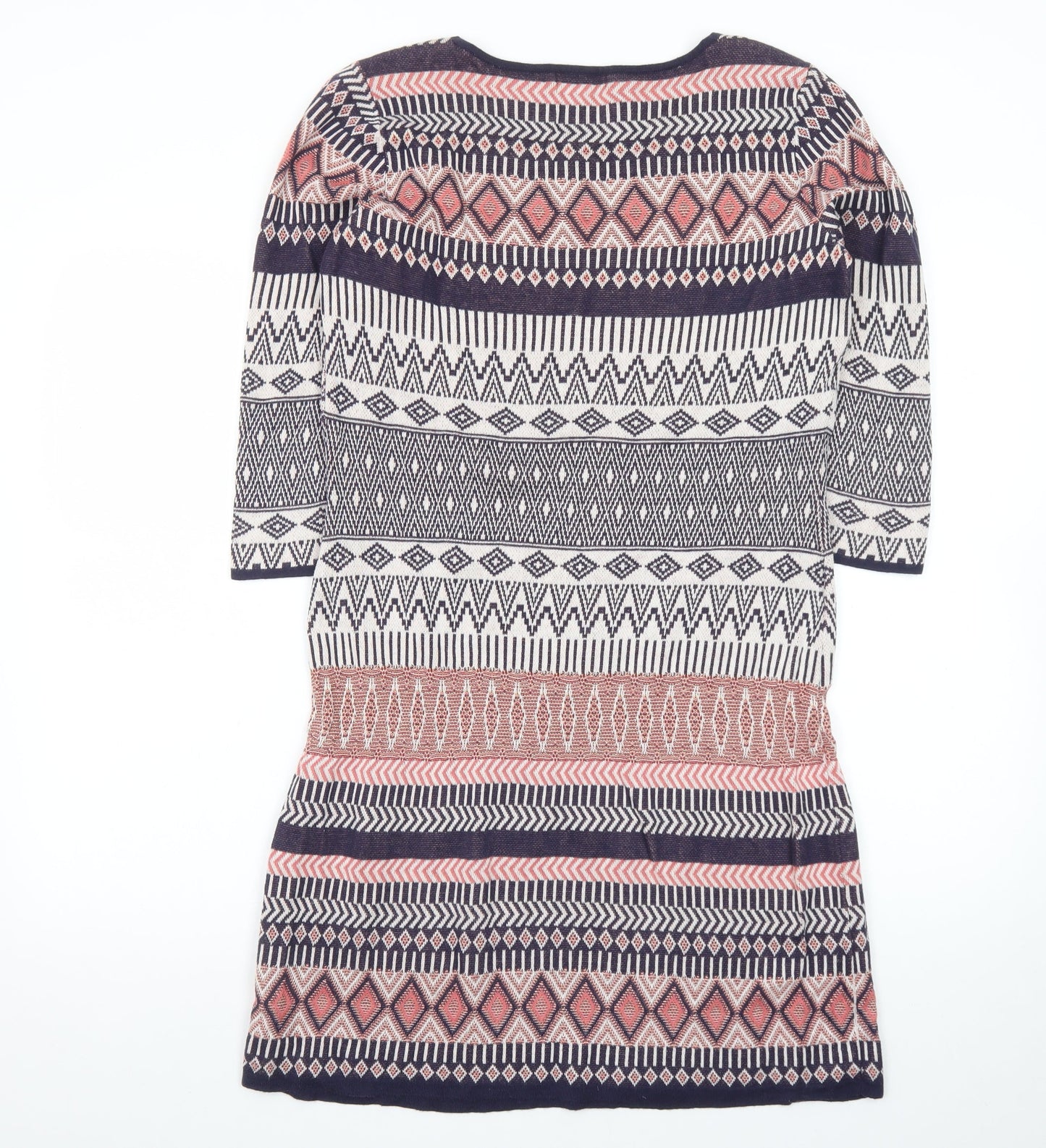 Monsoon Women’s Multicoloured Cotton Knit Shift Dress Size S