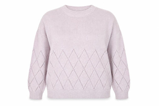 Next Women’s Pink Diamond Knit Crew Neck Jumper Size 20