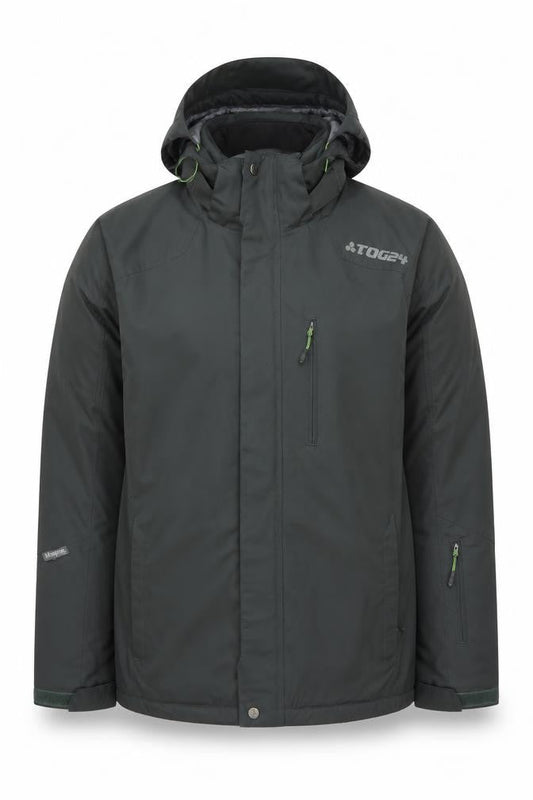 TOG24 Men's Black Small Waterproof Hooded Puffer Jacket