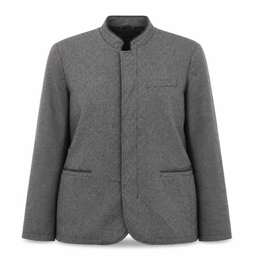 ZARA Women Grey Check Wool Blend Blazer Jacket XL