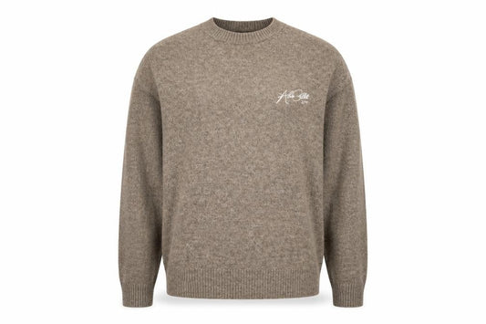 River Island Women Brown Wool Blend Crew Neck Jumper L