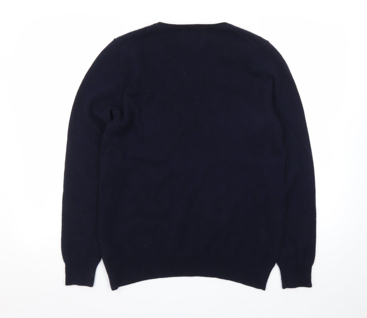 Marks and Spencer Autograph Men's Navy Cashmere V-Neck Jumper Size S
