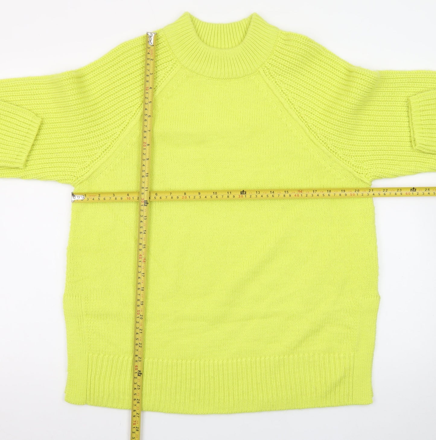 Marks and Spencer Women's Yellow Crew Neck Knitted Pullover Jumper Size M