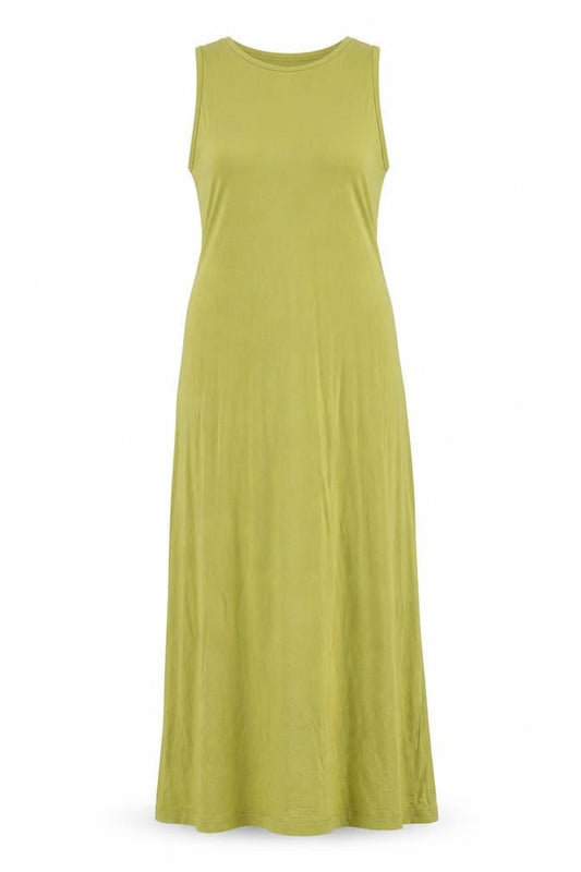 French Connection Women's Green Long Cotton Tank Dress Size L