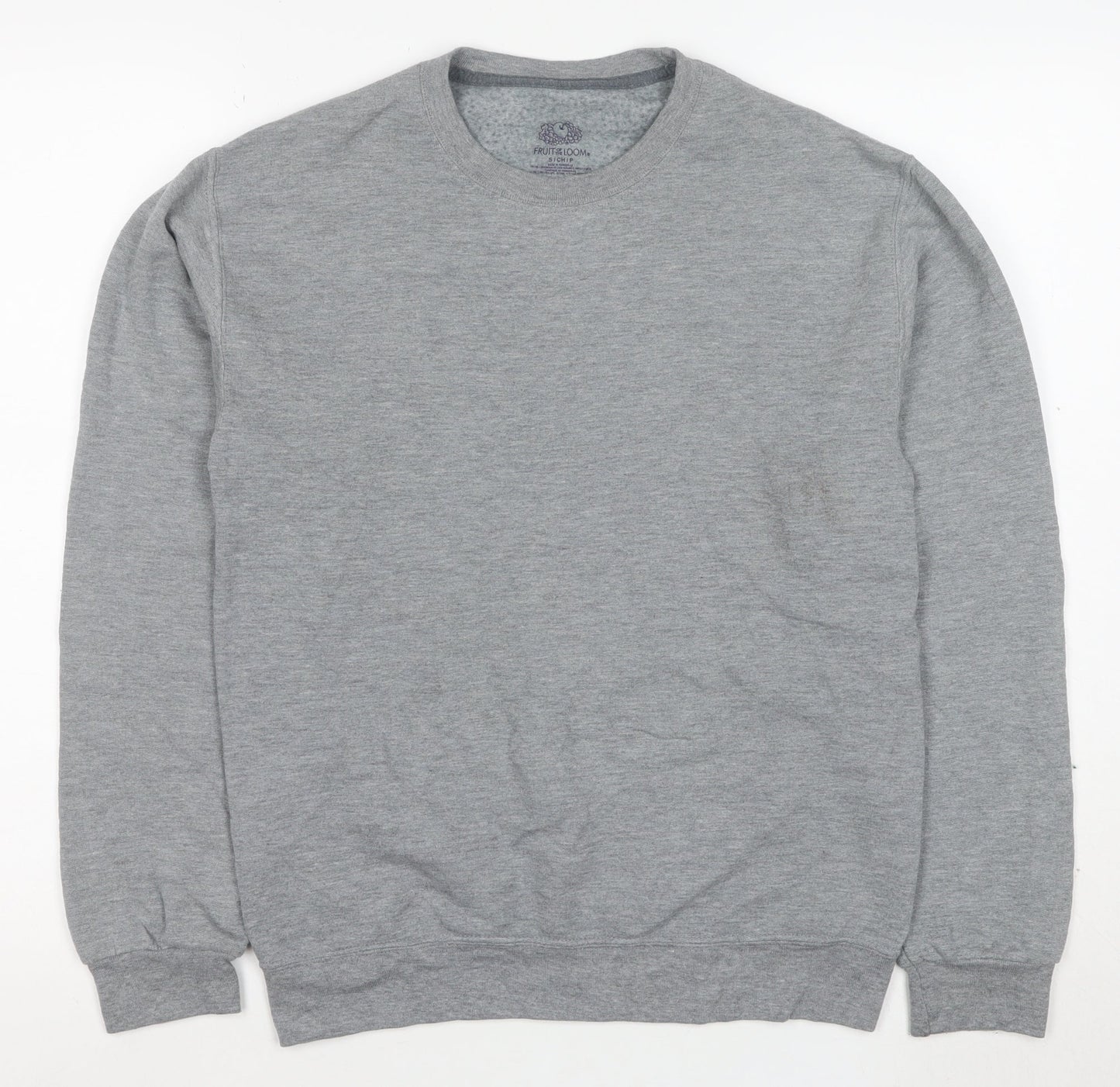 Fruit of the Loom Mens Grey Small Pullover Sweatshirt