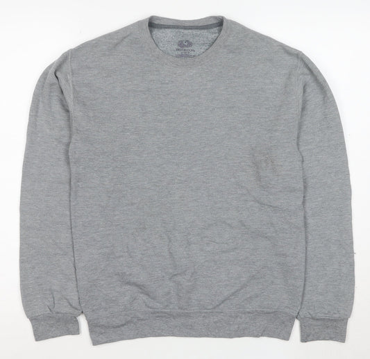 Fruit of the Loom Mens Grey Small Pullover Sweatshirt