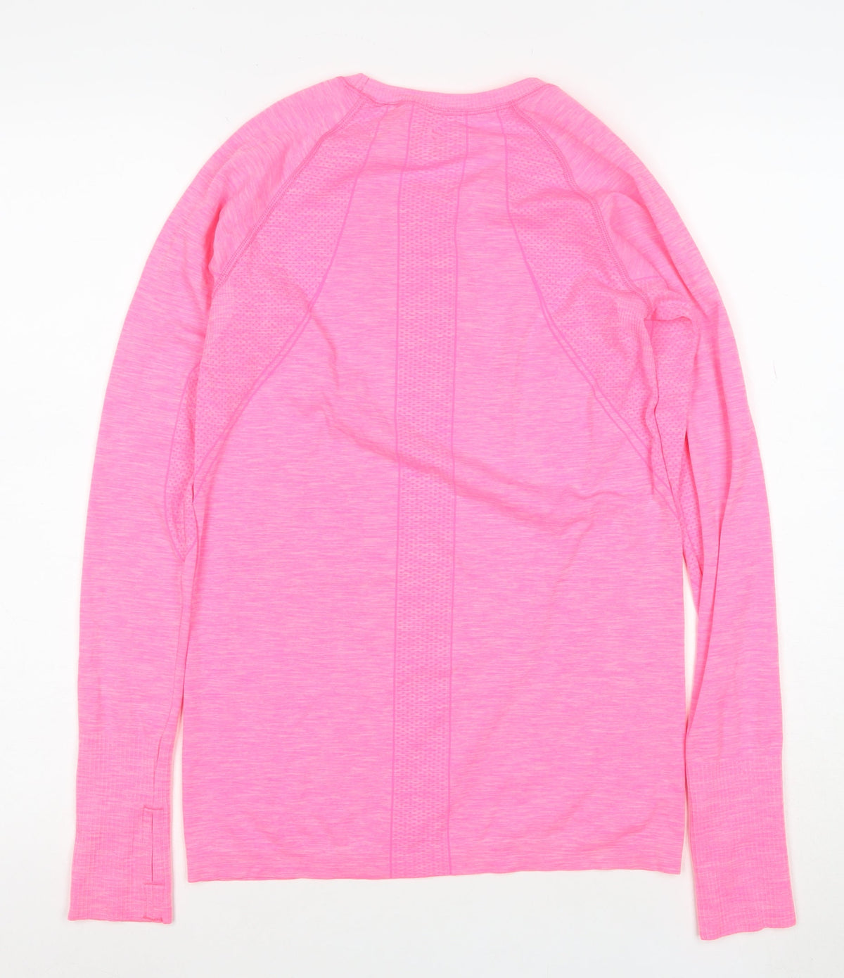 H&M Women Pink Long Sleeve Sport T-Shirt Size S Slim Fit Activewear