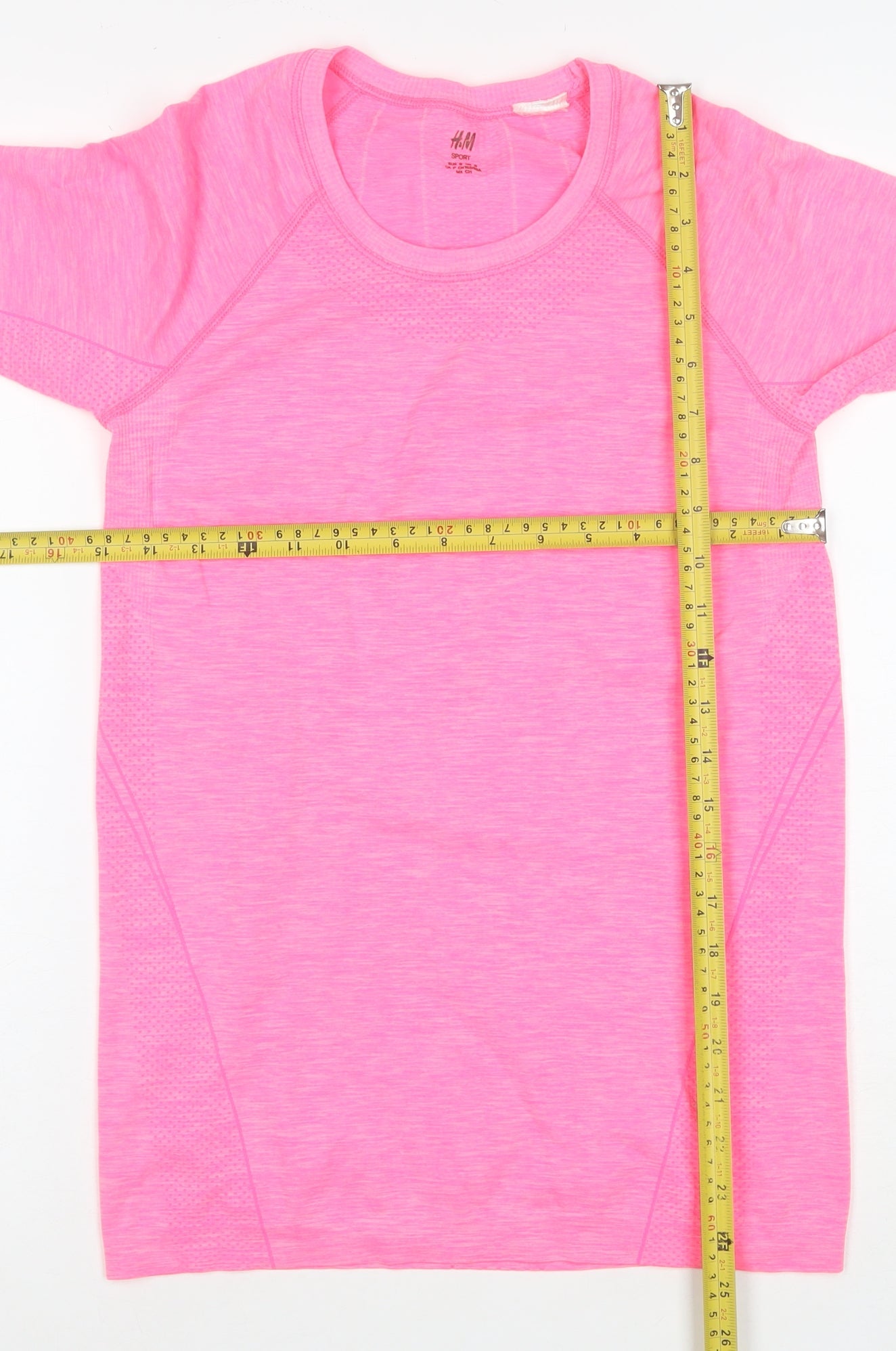 H&M Women Pink Long Sleeve Sport T-Shirt Size S Slim Fit Activewear