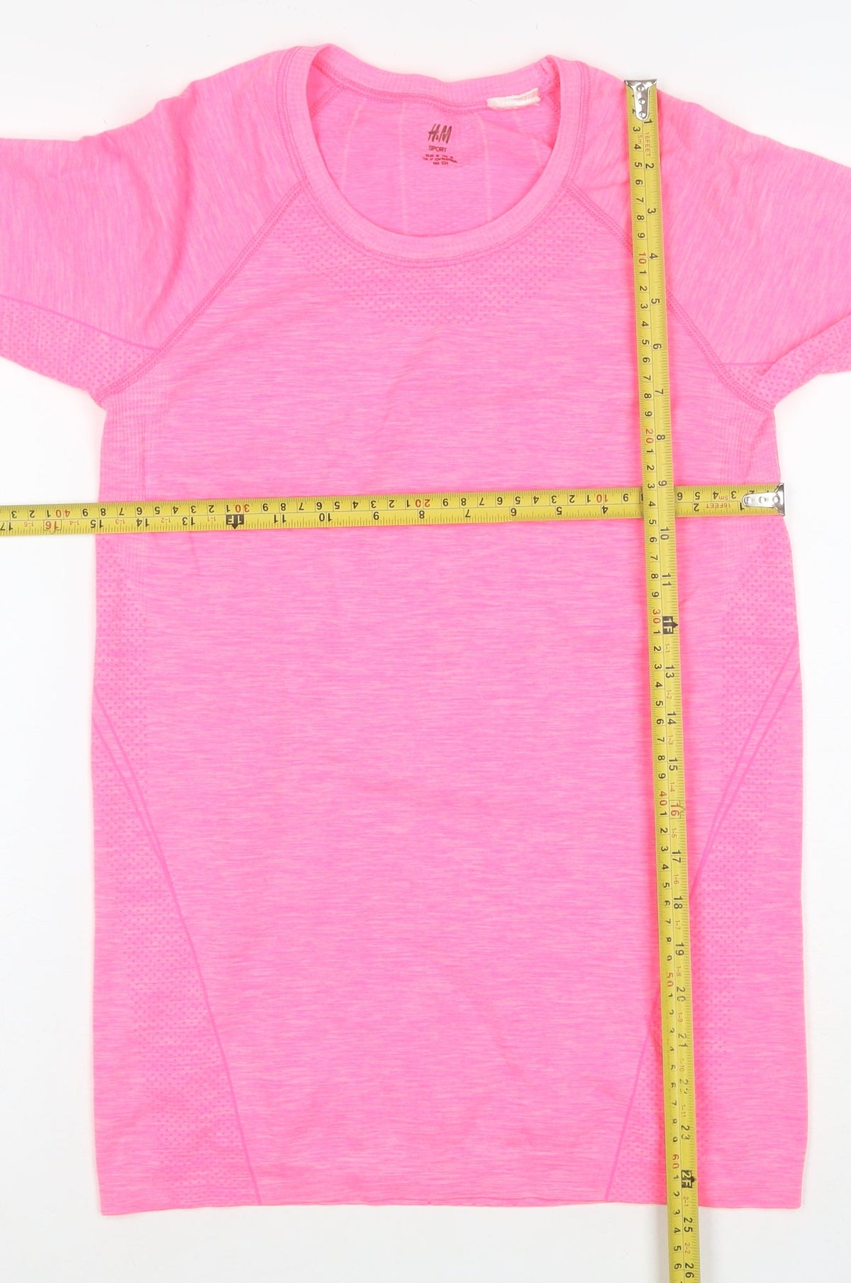 H&M Women Pink Long Sleeve Sport T-Shirt Size S Slim Fit Activewear