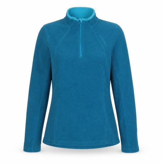 Decathlon Women Blue XS 1/4 Zip Fleece Pullover Sweatshirt