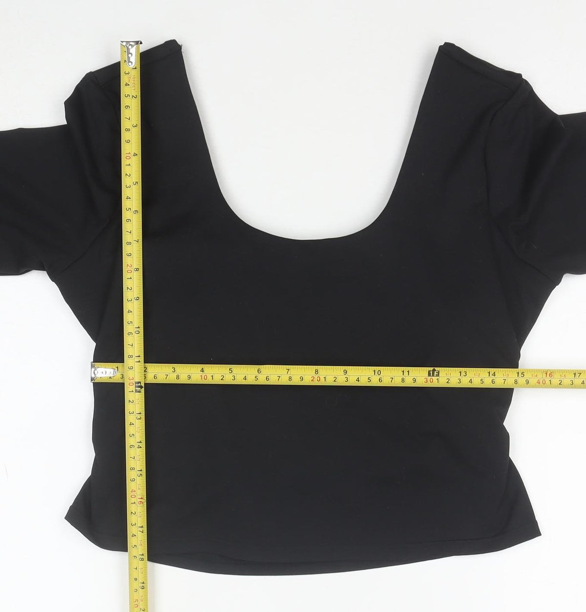 Fabletics Womens Black XL Long Sleeve Cropped Active Top
