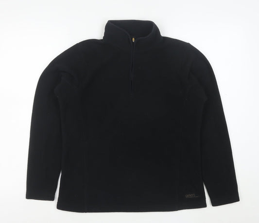 Gelert Women Black Size 12 Fleece 1/2 Zip Pullover Sweatshirt