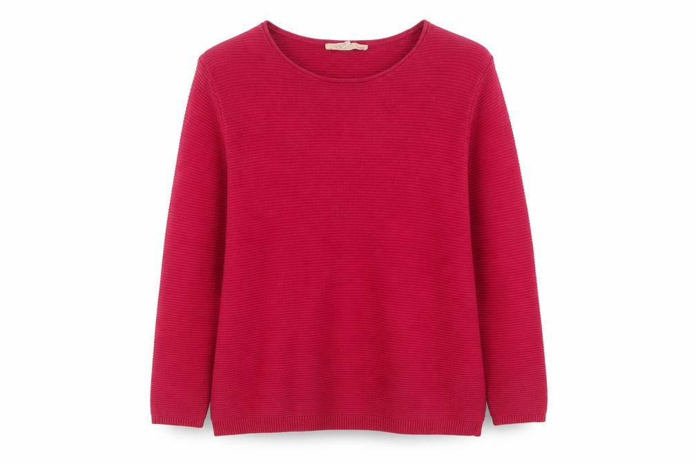 Seasalt Cornwall Women's Red Cotton Crew Neck Jumper Size 14