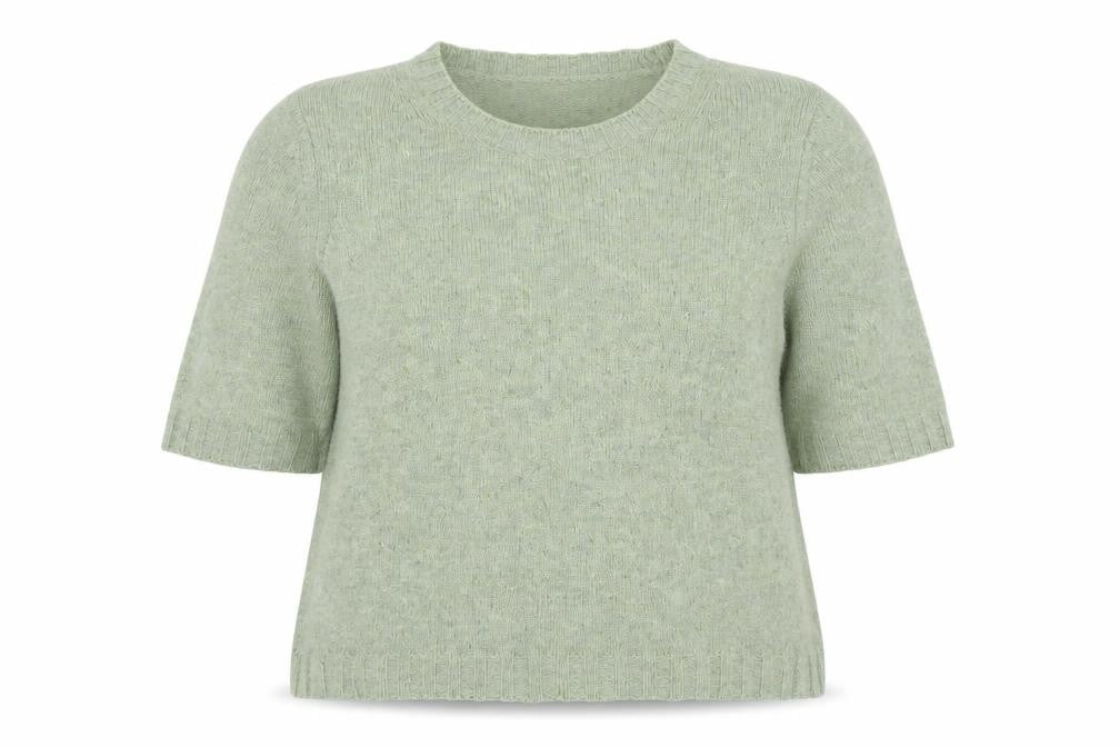 Marks & Spencer Women’s Green Wool Blend Crew Neck Jumper UK 16