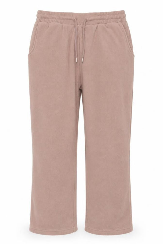 Damart Women Beige Fleece Sweatpants L UK 18/20 Elastic Waist Winter