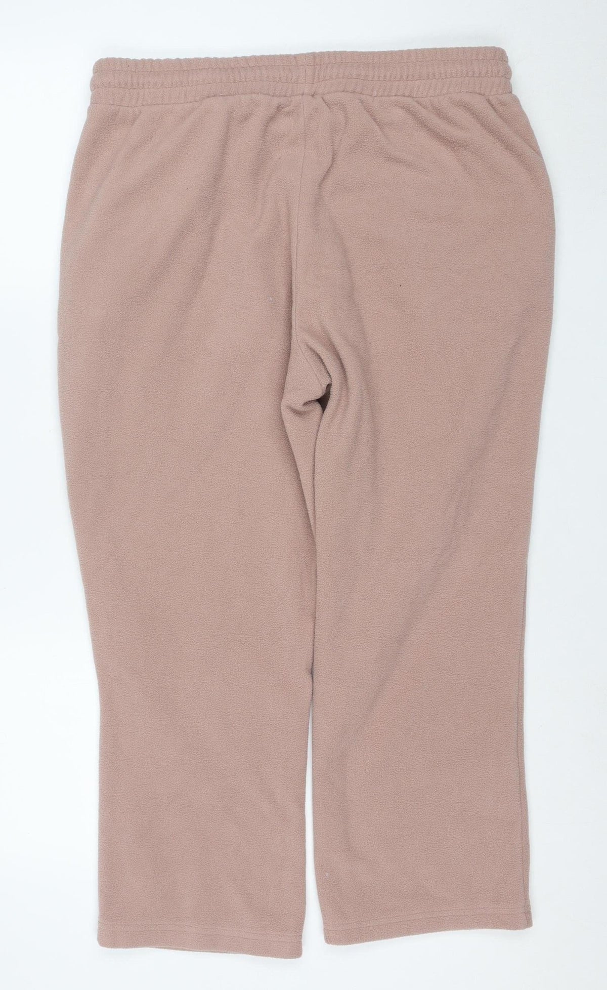 Damart Women Beige Fleece Sweatpants L UK 18/20 Elastic Waist Winter