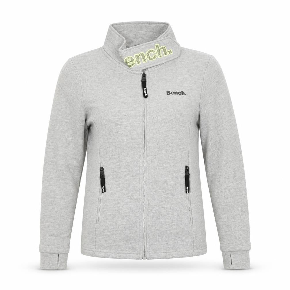 Bench Womens Grey Full Zip Hoodie XS Casual Lightweight Sweatshirt