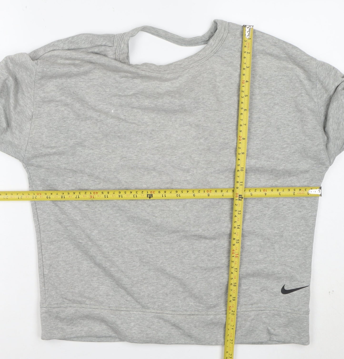 Nike Women's Grey Dri-FIT Pullover Sweatshirt Small Lightweight