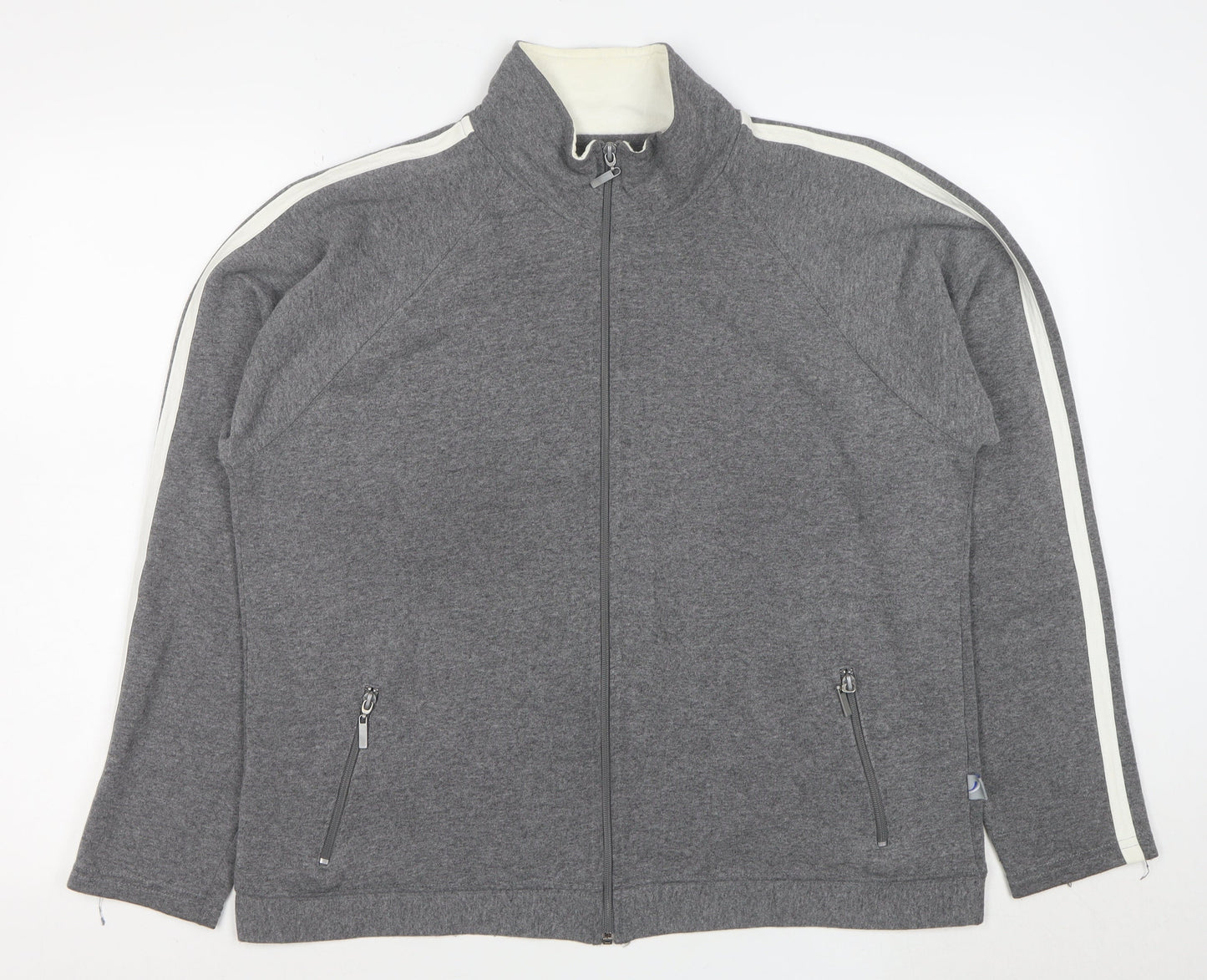 MS Sportswear Women's Grey Full Zip Hoodie Size 8 Cotton Blend