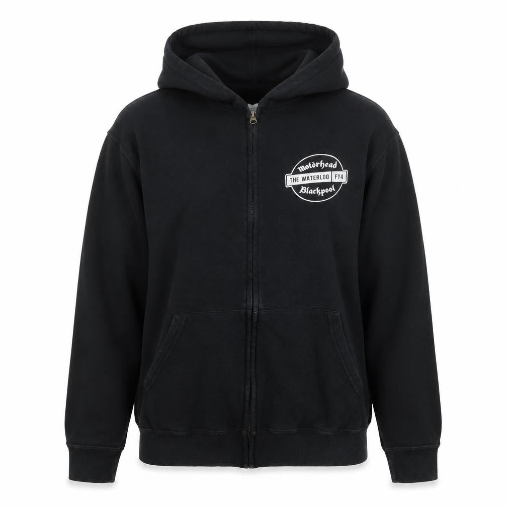 Fruit of the Loom Women's Black Full Zip Hoodie M Motörhead Print