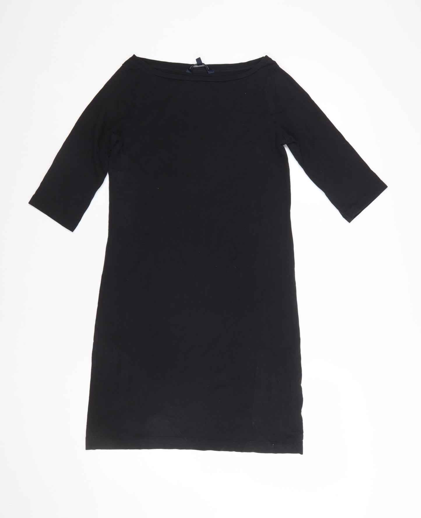 French Connection Women's Black Cotton Shift Dress Size 8