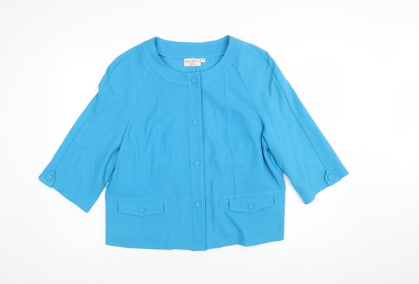 Honor Millburn at EWM Blue Woven 3/4 Sleeve Women’s Blazer Size 20