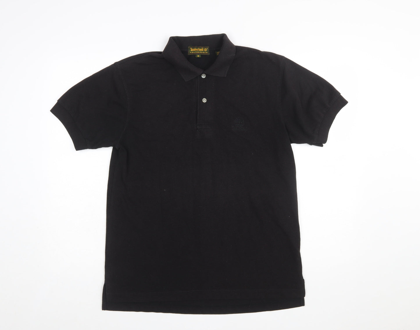 Timberland Men’s Black Cotton Polo Shirt M Regular Fit Casual