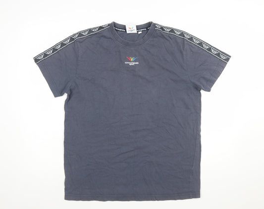 Commonwealth Sport Men's Grey Short Sleeve Crew Neck T-Shirt Size L
