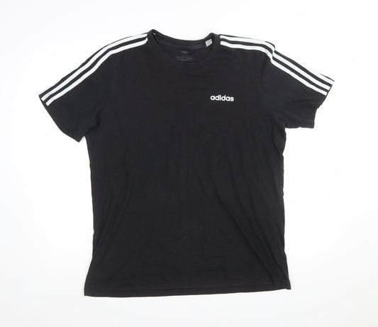 adidas Men's Black L Short Sleeve Crew Neck Sports T-Shirt