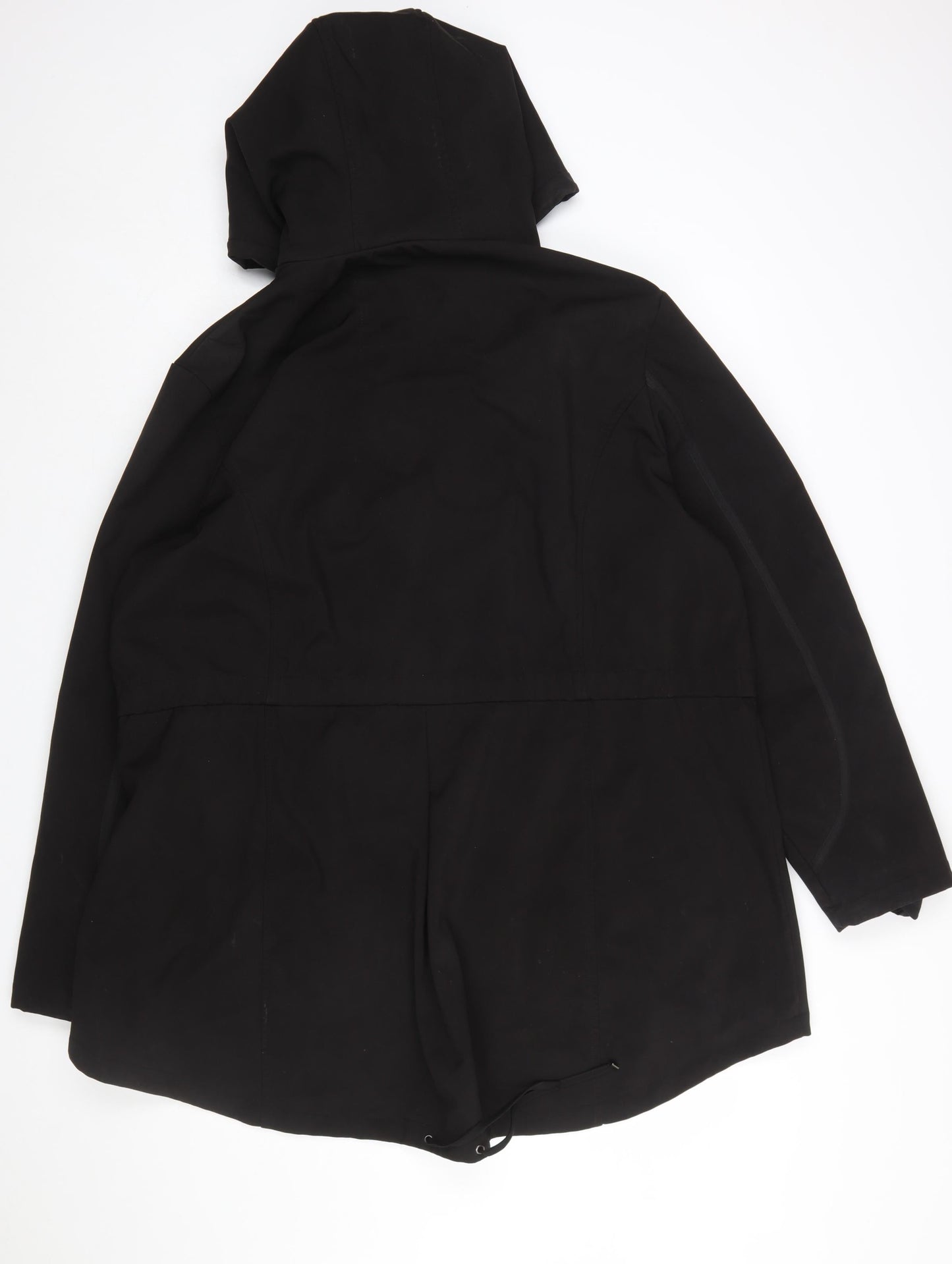 French Connection Women's Black 2XL Hooded Full Zip Parka Jacket