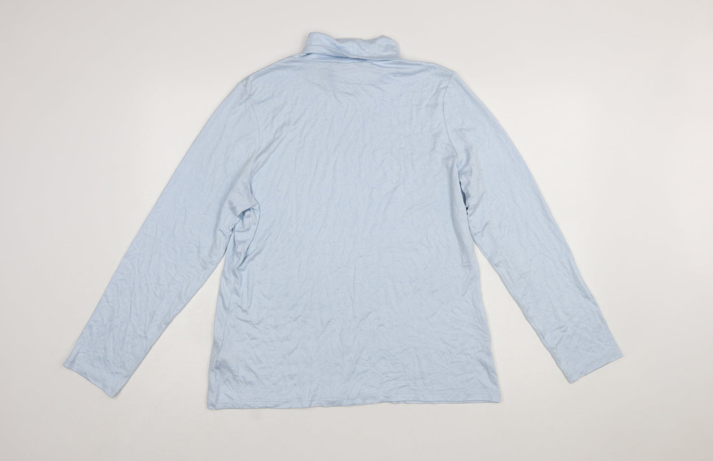 Marks and Spencer Women Blue Roll Neck Long Sleeve Jumper Size 20