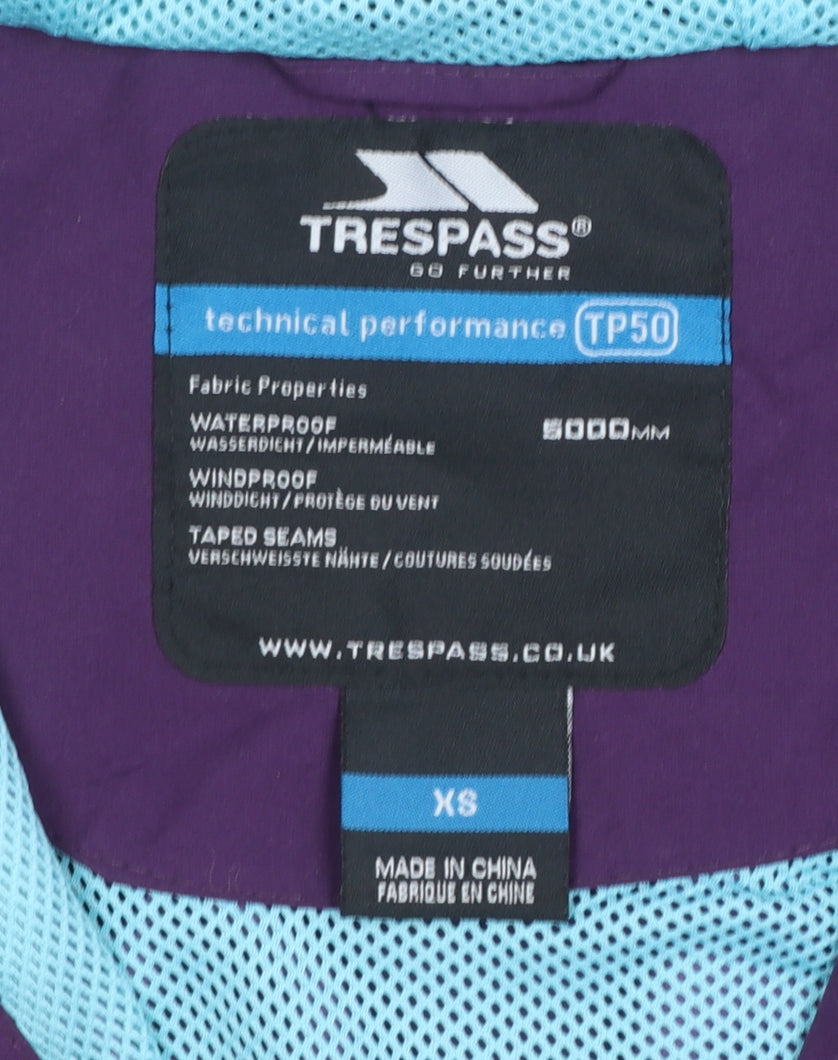 Trespass Women’s Purple Waterproof Hooded Rain Jacket XS