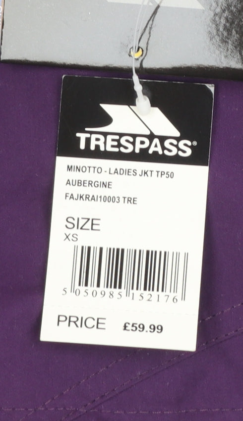 Trespass Women’s Purple Waterproof Hooded Rain Jacket XS