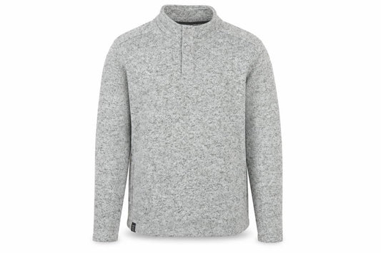 DNM Dissident Men's Grey Button Henley Fleece Sweatshirt XL