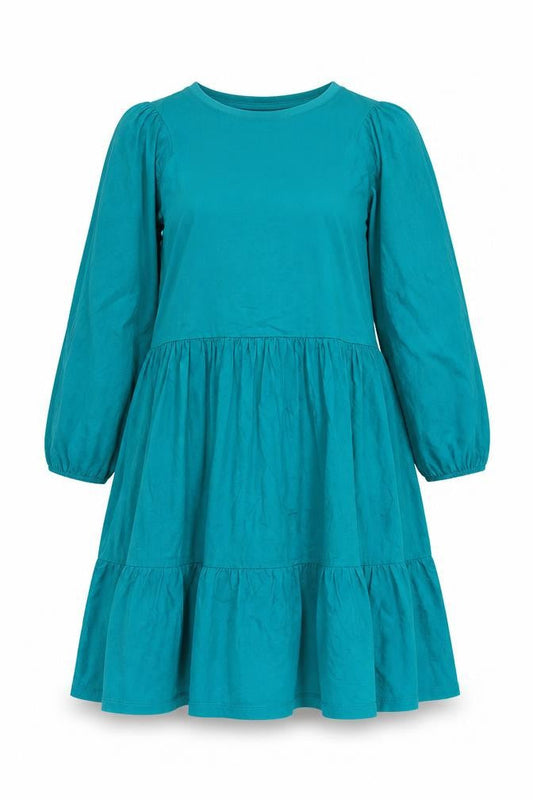 Silvian Heach Women Green Cotton Skater Dress Size 14